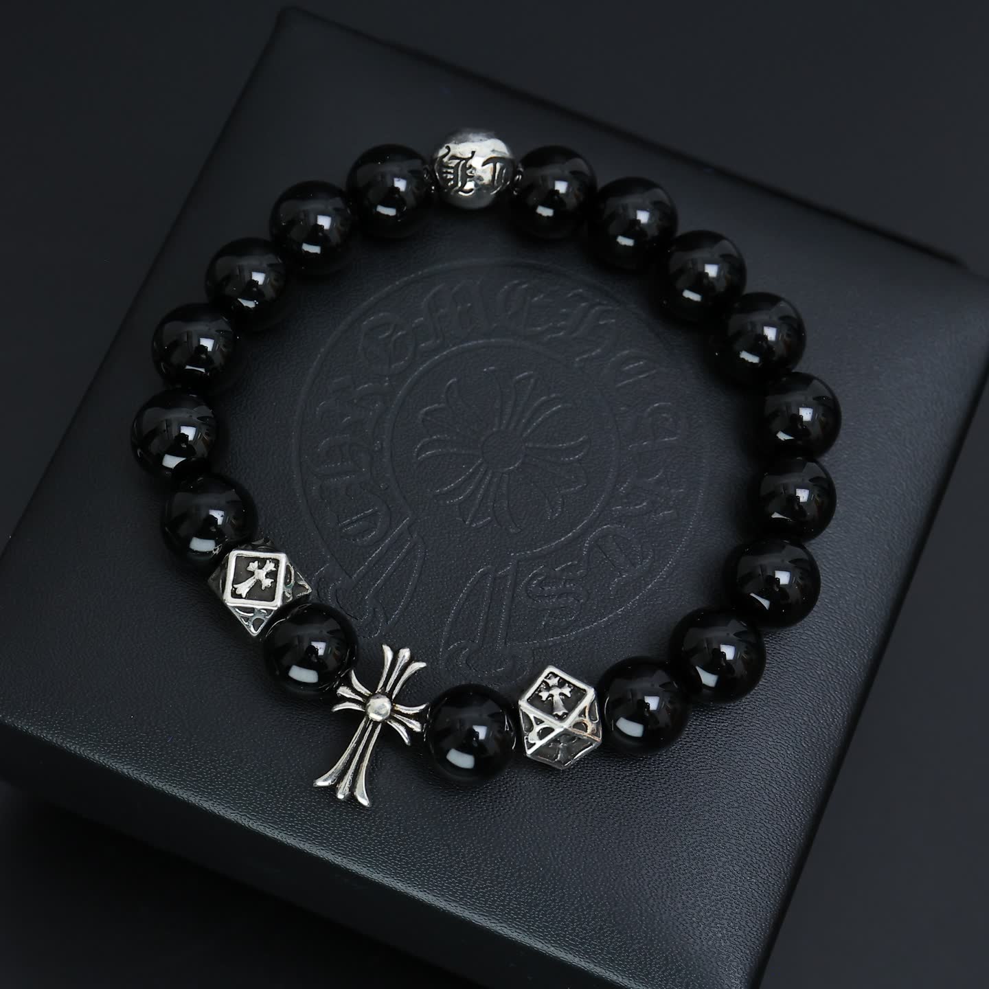 Chrome Hearts Silver Beaded Bracelets